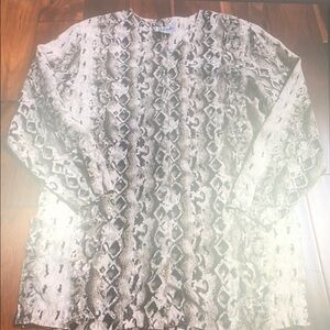 Women's Snake Print Button Down Shirt